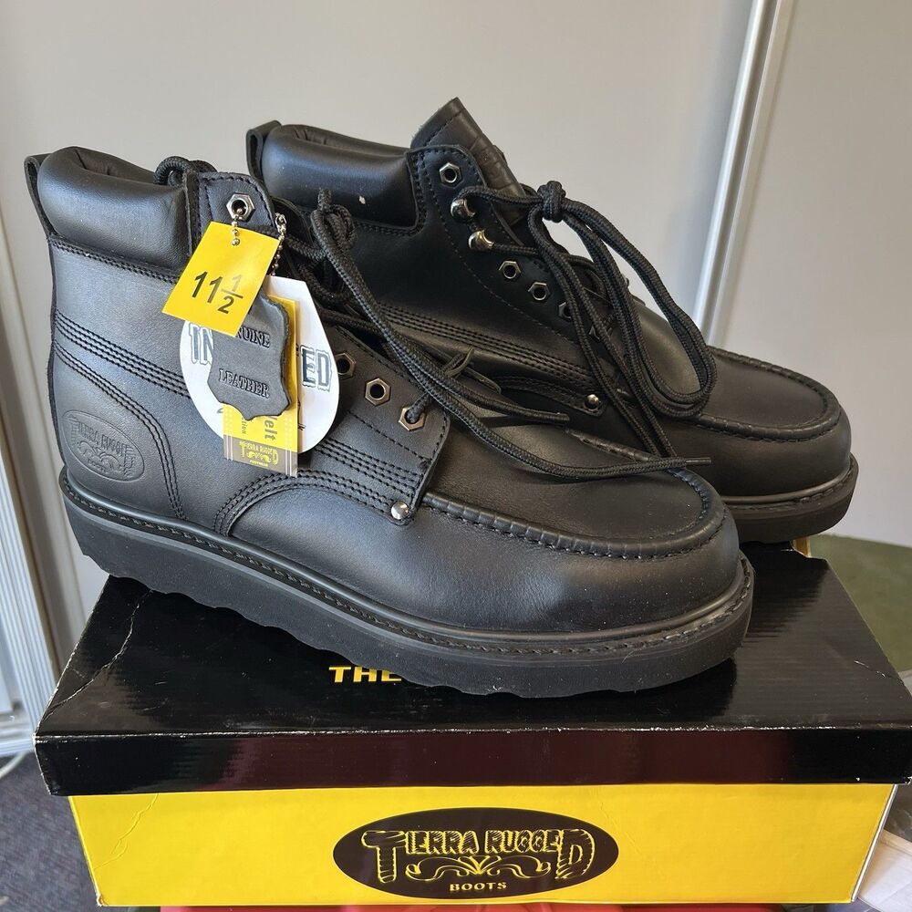 Tierra Rugged Oil Resistant Leather Work Boots – Size 11.5 NIB